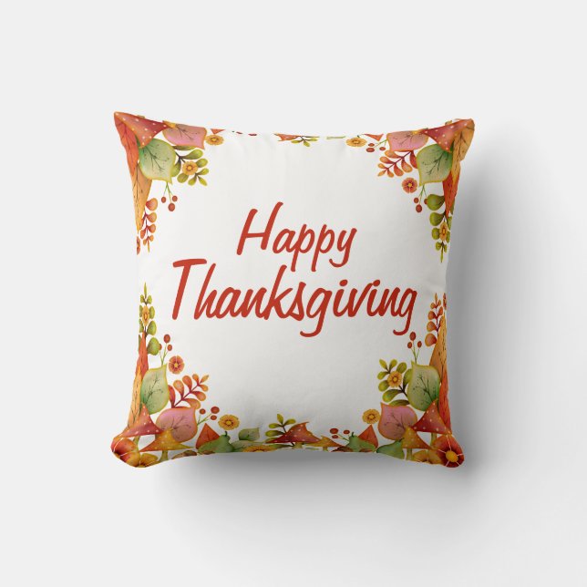 Thanksgiving  throw pillow (Front)