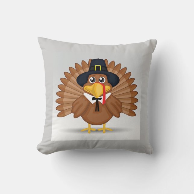 Thanksgiving Throw Pillow/Turkey Pillow (Front)