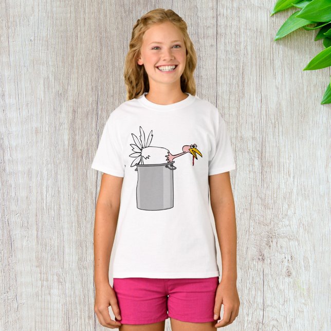 Thanksgiving Tired Turkey in Cooking Pot Humor  T-Shirt (Creator Uploaded)