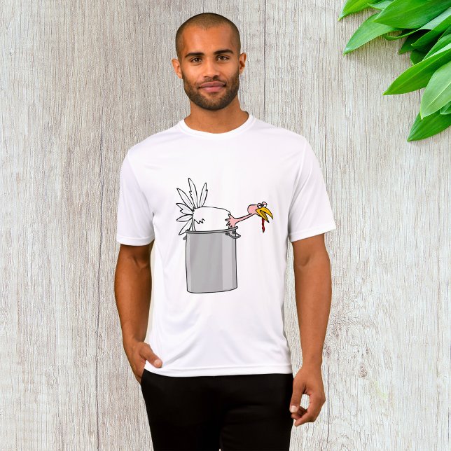 Thanksgiving Tired Turkey in Cooking Pot Humor  T-Shirt (Creator Uploaded)