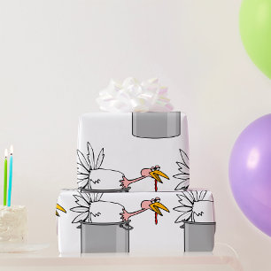 Thanksgiving Tired Turkey in Cooking Pot Humor Wrapping Paper