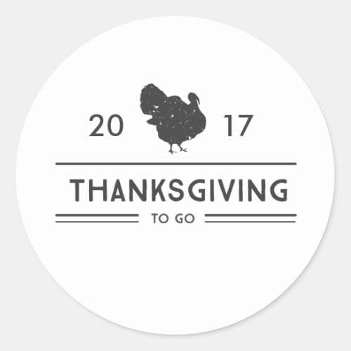 Thanksgiving To Go Food Stickers