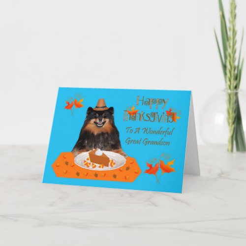 Thanksgiving To Great Grandson Greeting Card