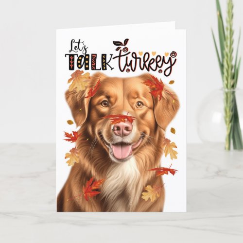 Thanksgiving Tolling Retriever Lets Talk Turkey Holiday Card