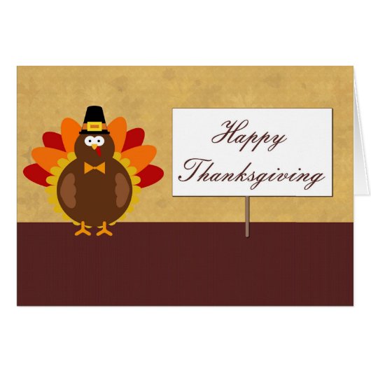 Thanksgiving Tom Turkey Cards (Front Horizontal)