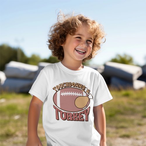 Thanksgiving Touchdown  Turkey Fall Kids T_Shirt