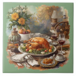 Thanksgiving, Tradisional Dishes Ceramic Tile