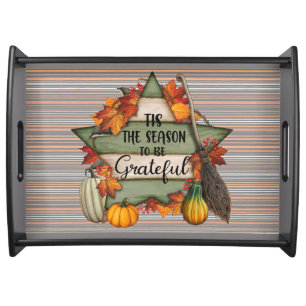 Thanksgiving Trendy Beautiful Autumn Collection Serving Tray