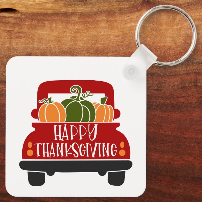 Thanksgiving Truck Keychain (Back)