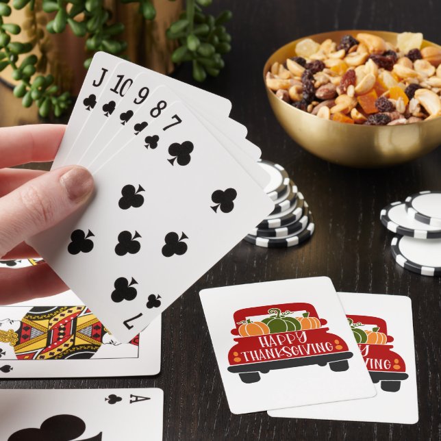 Thanksgiving Truck Poker Cards (In Situ)