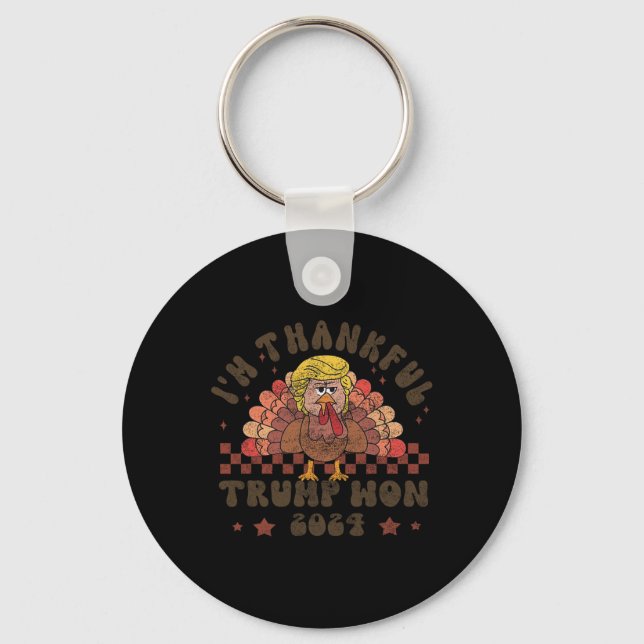 Thanksgiving Trump Make Thanksgiving Great Again F Keychain (Front)
