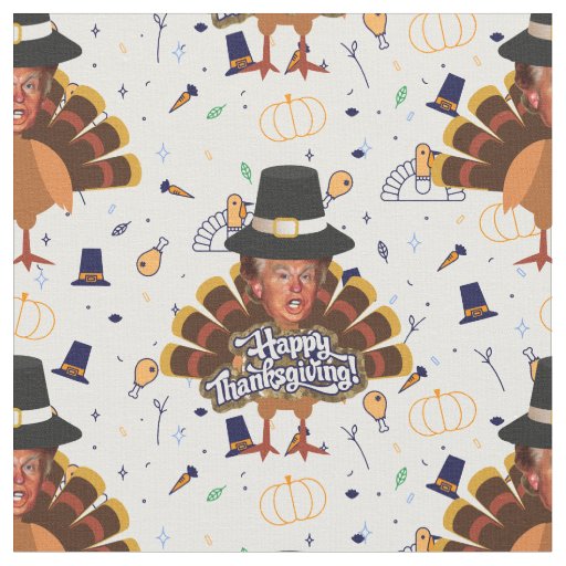 thanksgiving trump turkey fabric