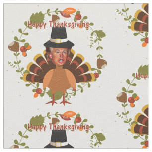 thanksgiving trump turkey fabric
