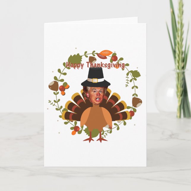 thanksgiving trump turkey holiday card (Front)