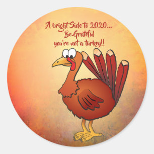 Thanksgiving Turkey 20 grateful 1 sticker