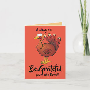 Thanksgiving Turkey 20 grateful 3 Thank You Card