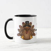 Thanksgiving turkey add message coffee mug