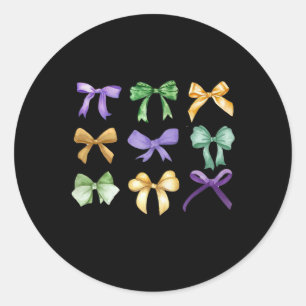 Thanksgiving Turkey American Football Retro Mardi Classic Round Sticker