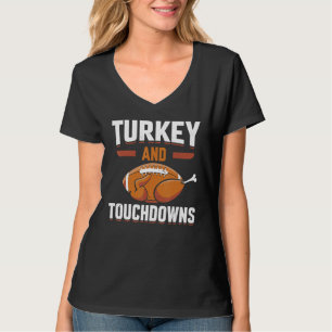 Thanksgiving Turkey and Touchdowns Football Men Bo T-Shirt