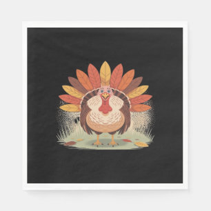 Thanksgiving Turkey – Autumn Holiday Classic Class Napkins