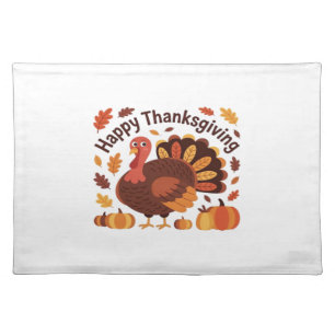 Thanksgiving Turkey – Autumn Holiday Classic Overs Cloth Placemat