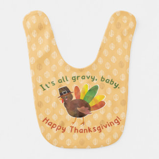 Thanksgiving Turkey Baby Bib
