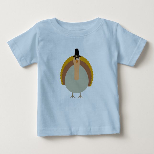 Thanksgiving Turkey Baby T-Shirt (Front)