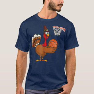 Thanksgiving Turkey Basketball Player Funny Boys G T-Shirt