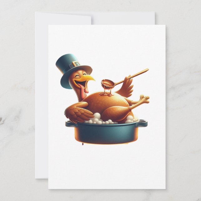 Thanksgiving Turkey Baster Invitation (Front)