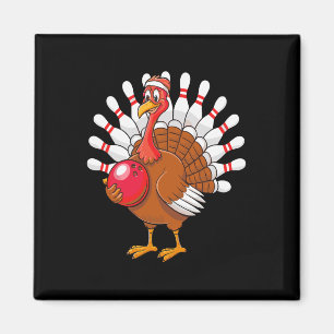 Thanksgiving Turkey Bowling Pin Matching Team  Magnet