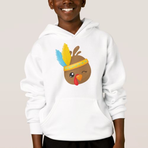 Thanksgiving Turkey Brown Turkey Feathers Hoodie