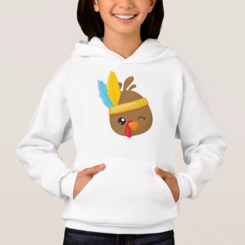 Thanksgiving Turkey Brown Turkey Feathers Hoodie