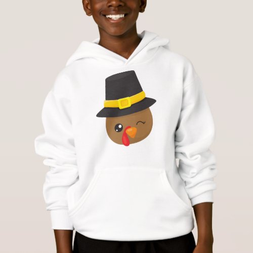 Thanksgiving Turkey Brown Turkey Pilgrim Hat Hoodie