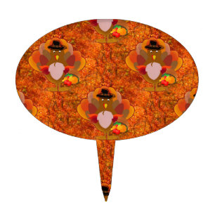 thanksgiving turkey cake topper