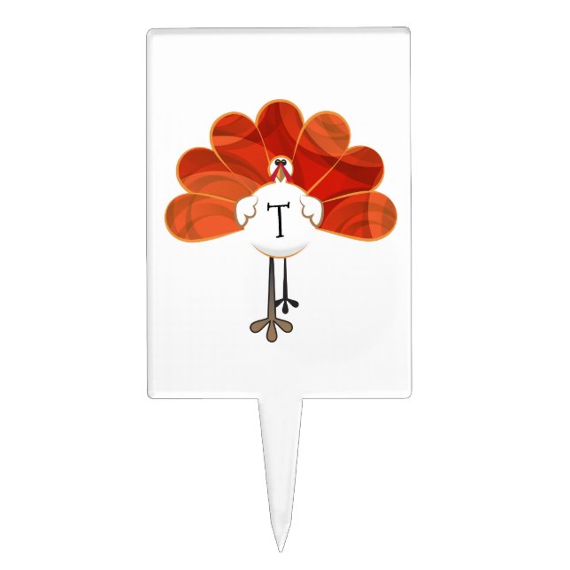 Thanksgiving Turkey Cake Topper (Front)