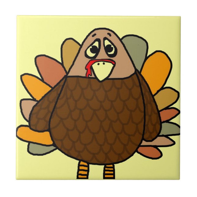Thanksgiving Turkey Ceramic Tile (Front)