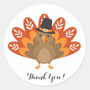 Thanksgiving turkey classic round sticker