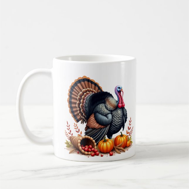 Thanksgiving Turkey Coffee Mug (Left)