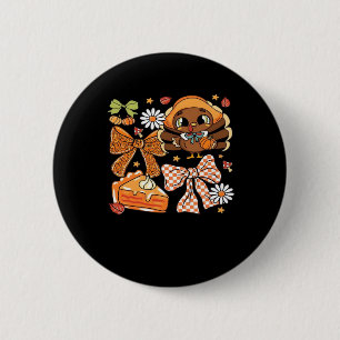 Thanksgiving Turkey Coquette Classic T-Shirt Button