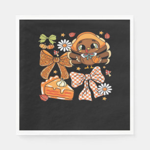 Thanksgiving Turkey Coquette Classic T-Shirt Napkins