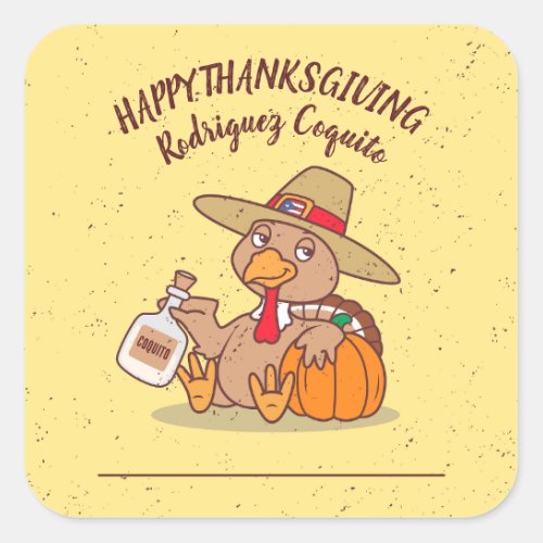 Thanksgiving Turkey Coquito Sticker