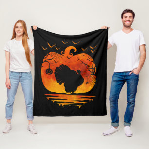 THANKSGIVING TURKEY COSTUME PUMPKIN FALL SEASON FLEECE BLANKET