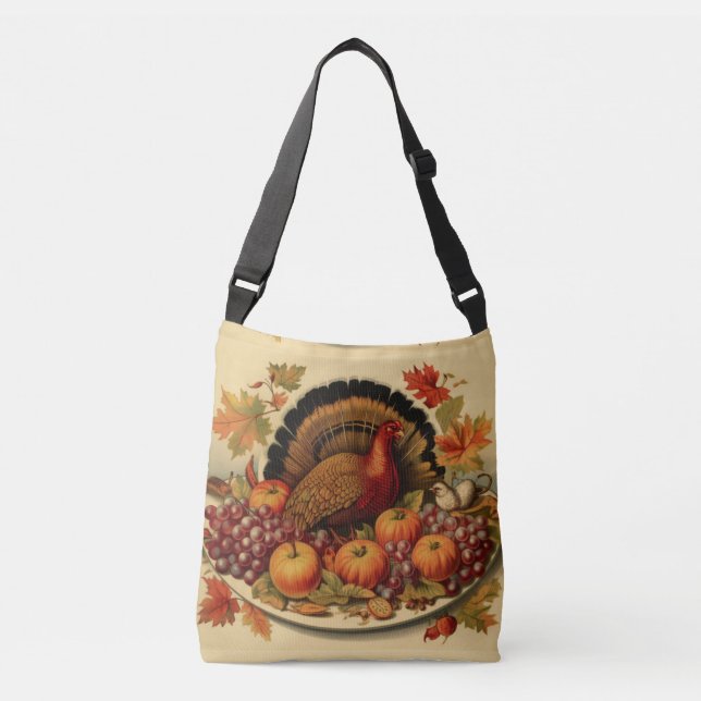 Thanksgiving Turkey  Crossbody Bag (Front)