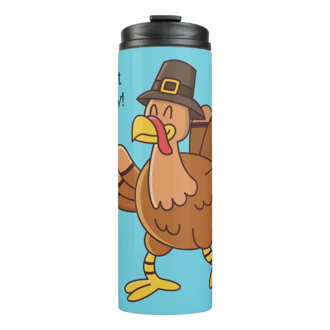 Thanksgiving Turkey custom name tumbler (Front)