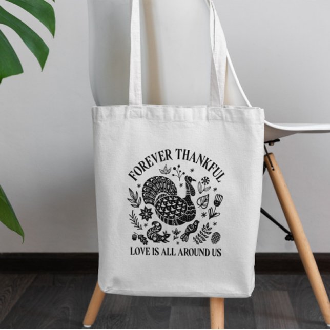 Thanksgiving Turkey Cut Out Tote Bag (Creator Uploaded)