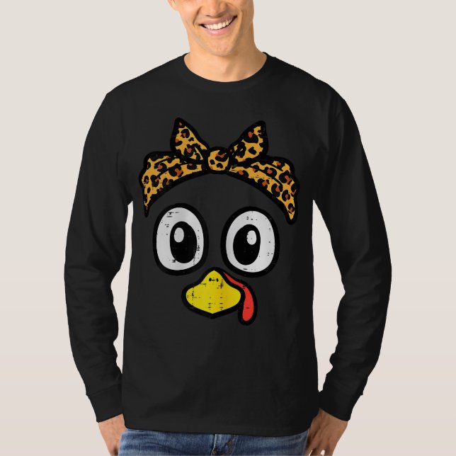 Thanksgiving Turkey Day Headband Autumn Women Girl T-Shirt (Front)
