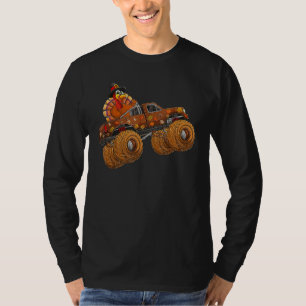 Thanksgiving Turkey Day Riding Monster Truck Kids  T-Shirt