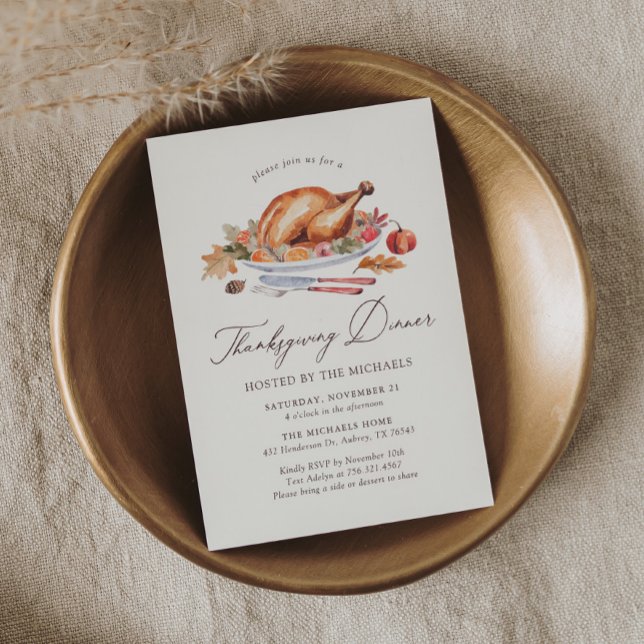 Thanksgiving Turkey Dinner Invitation (Creator Uploaded)
