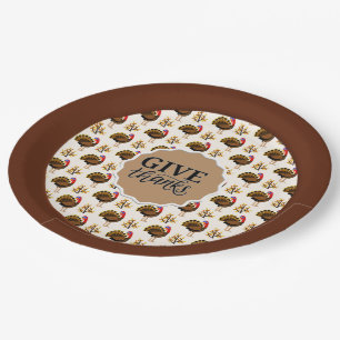 Thanksgiving Turkey Dinner Paper Plates