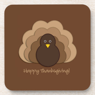 Thanksgiving turkey drink coaster
